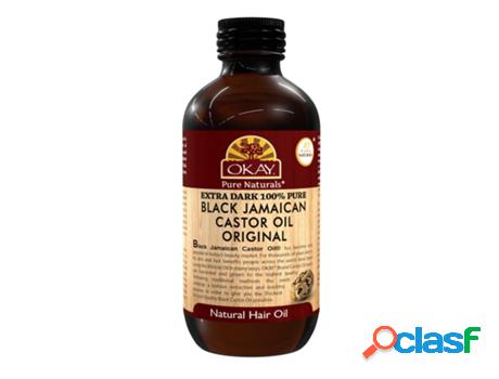 Aceite para el Pelo OKAY Ricino Negro Extra Oscuro De