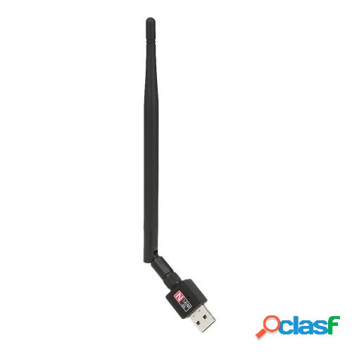 Adaptador WiFi inalámbrico USB de 600Mbps Dongle Tarjeta de