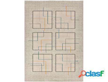 Alfombra geométrica ATTICGO (Blur - Gris - 80x150 cm)
