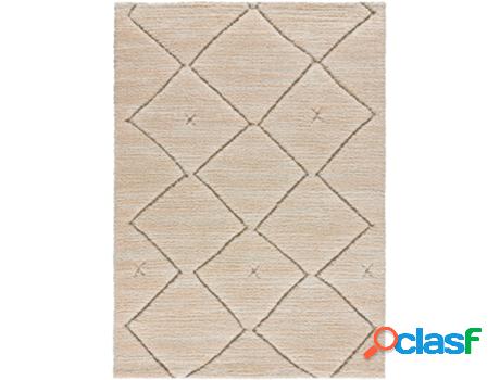 Alfombra étnica con relieve ATTICGO (Enya - Beig - 80x150