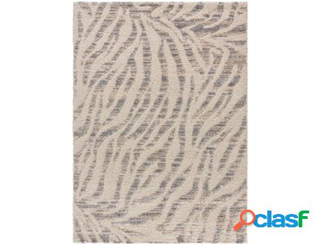 Alfombra étnica con relieve ATTICGO (Serene - Blanco -