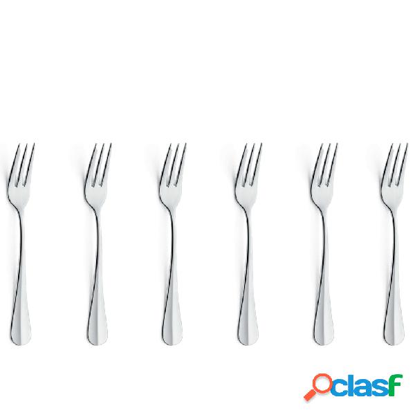 Amefa Juego de 6 tenedores para tartas Baguette
