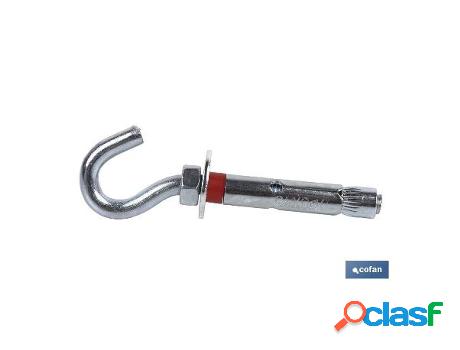 Anclaje metalico c/gancho 6/8x45 caja 100 unid.