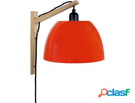 Aplique TOSEL Kran Plexi (Rojo - E27 - Máx. 40W - Madera)