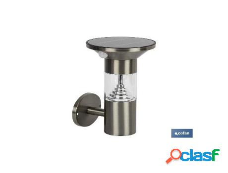 Aplique led solar con sensor gris 3w ip44 500lm