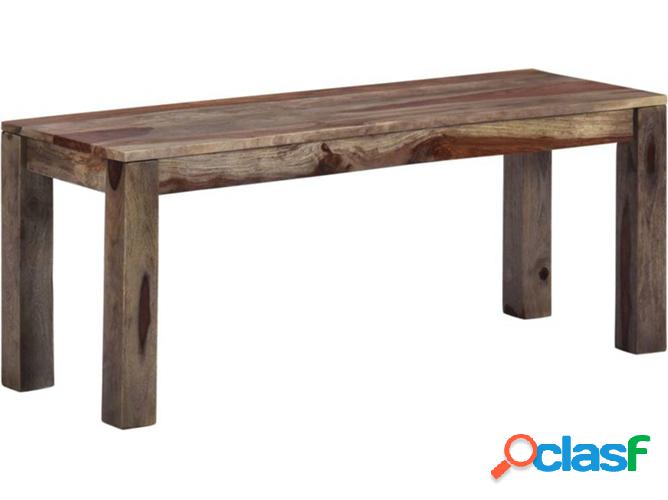 Banco VIDAXL 110 cm madera sheesham maciza gris