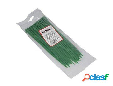 Bridas verdes 2.5x98 mm bolsa 100