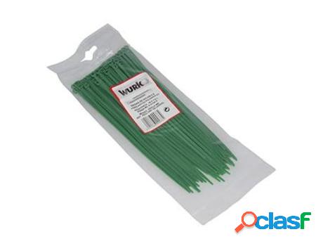 Bridas verdes 3.6x140 mm bolsa 100