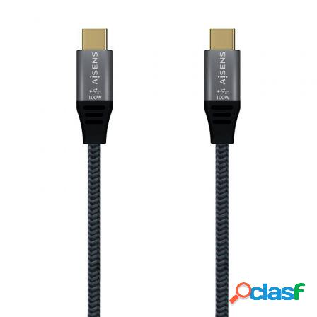 Cable usb 3.2 tipo-c aisens a107-0634 5a 100w/ usb tipo-c
