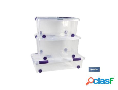 Caja ordenacion con ruedas 30l modelo ricordi 73x41x18cm