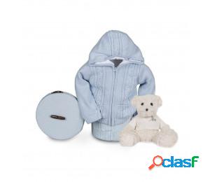 Canastilla bebé happy chaqueta polar azul