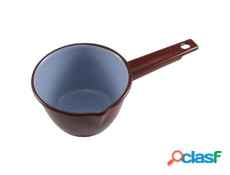 Cazo esmalte marron con pico 12 cm