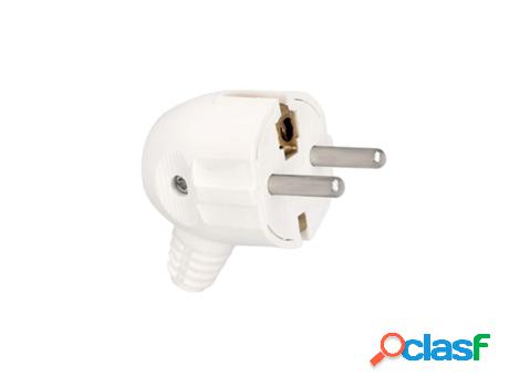 Clavija / enchufe salida lateral 16 a. 250 v. blanca