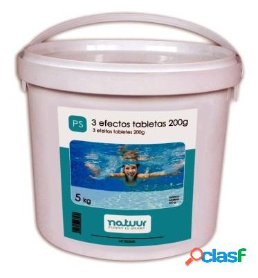 Cloro para piscinas 3 acciones Natuur en tabletas de 200g