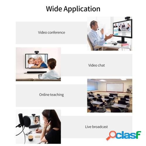 Cámara web HD 1080P USB Cámara web de enfoque fijo