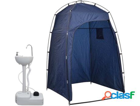 Conjunto de Lavabo Portátil de Camping con carpa VIDAXL