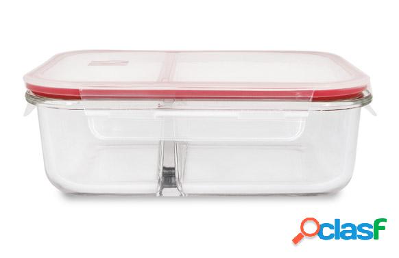 Contenedor Vídrio Rectangular Dividido Iris 1360ml