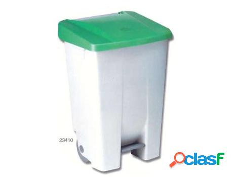 Cubo pedal con ruedas 80l 72x48 cm