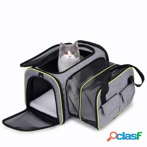 Dadypet Expandable 600D Material de viaje Pet Carrier Suave