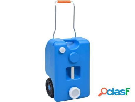 Depósito de Agua para Camping VIDAXL Con ruedas Azul (25 L)