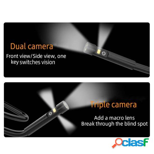 Endoscopio de cámara dual con boroscopio de pantalla a