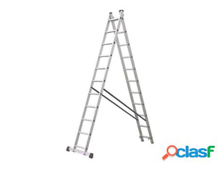 Escalera aluminio industrial doble 12 p.