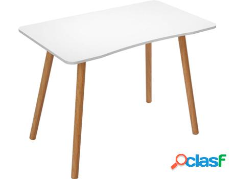 Escritorio INSNA G15681 Blanco (70x40x73 cm - Acero y