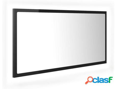 Espejo VIDAXL LED (Blanco - Madera Aglomerada - 90x8.5x37
