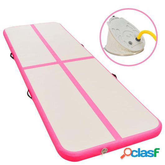 Esterilla inflable de gimnasia con bomba 800x100x10 cm PVC