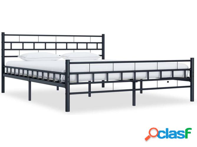 Estructura de Cama VIDAXL acero 160x200 cm negro (Compatible