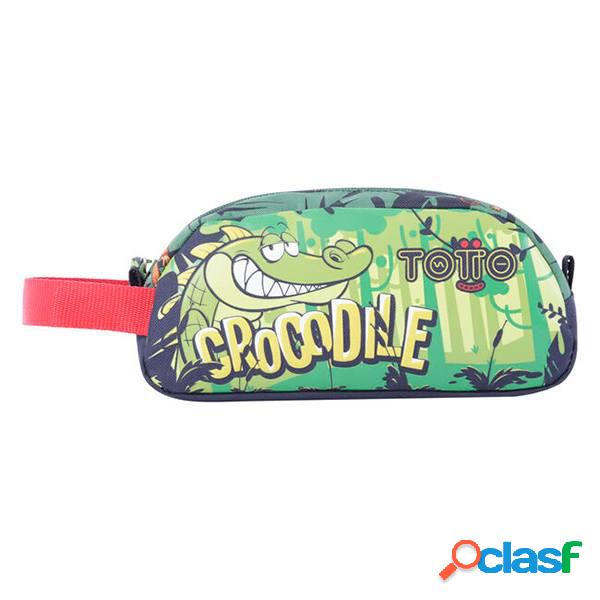 Estuche Escolar Krock Cocodrilo 21cm