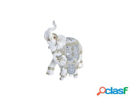 Figura Decorativa Dkd Home Decor Elefante Azul Blanco Resina