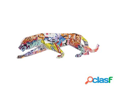 Figura Decorativa Dkd Home Decor Leopardo Resina Multicolor