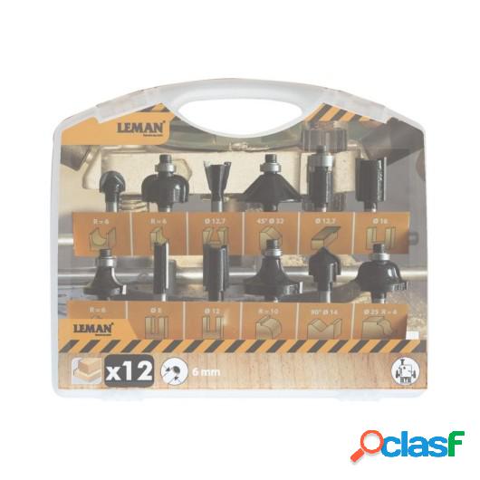 Fresa Tornero Madera Pinza 6 Metal Duro Leman 12 Pz