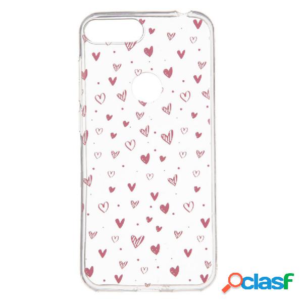 Funda Dibujo Corazones Para Alcatel 1S 2019