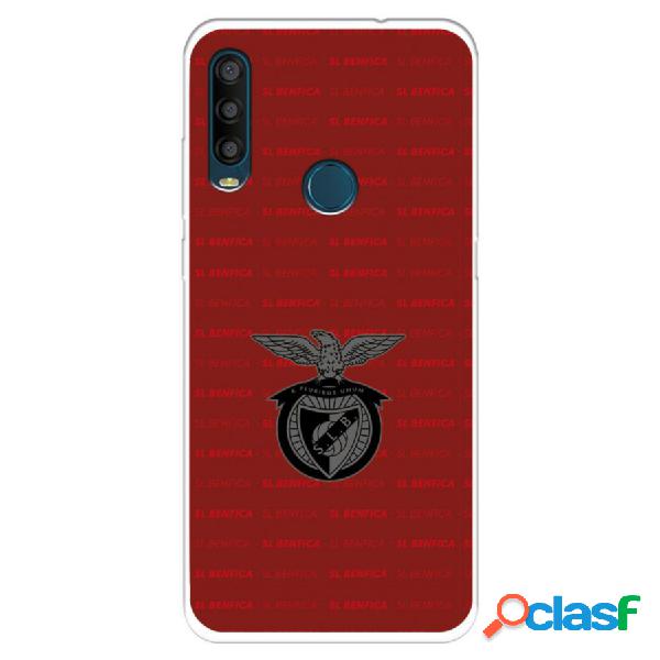 Funda Para Alcatel 1Se 2020 Del Escudo Fondo Granate -