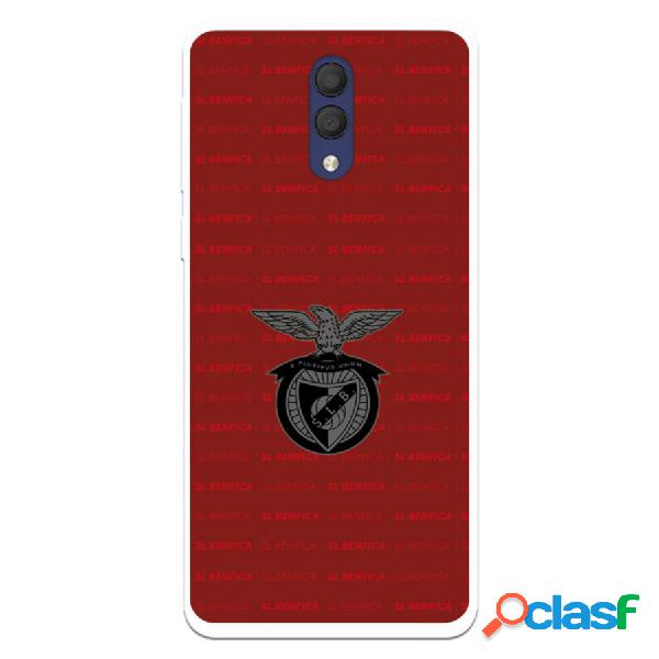 Funda Para Alcatel 1X 2019 Del Escudo Fondo Granate -