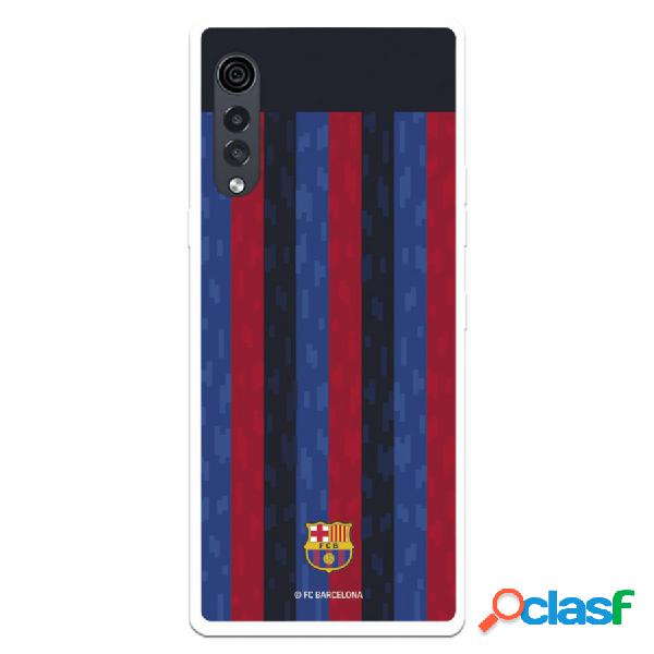 Funda Para Lg Velvet 5G Del Fc Barcelona Fondo Rayas