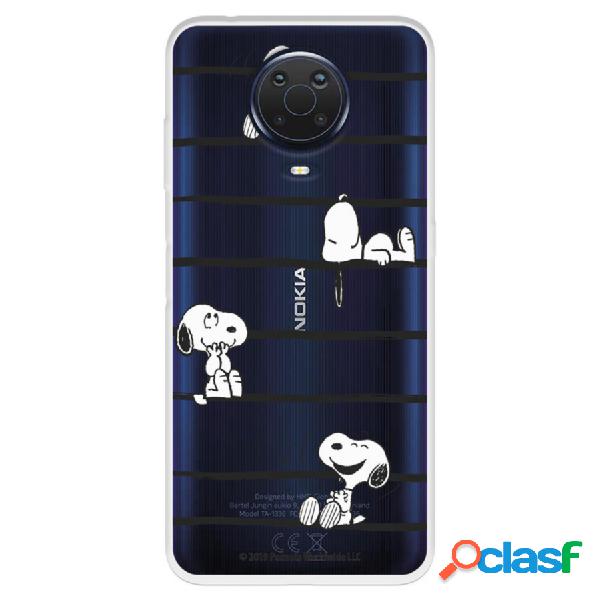 Funda Para Nokia G20 Oficial De Peanuts Snoopy Rayas -