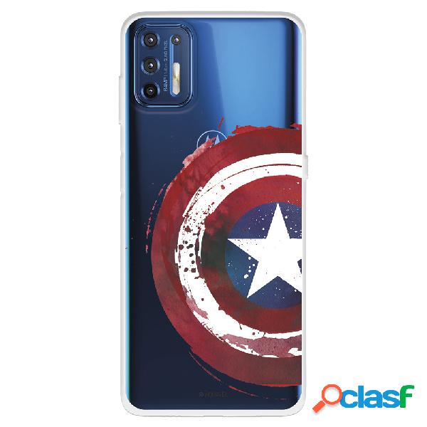 Funda para Motorola Moto G9 Plus Oficial de Marvel Capitan
