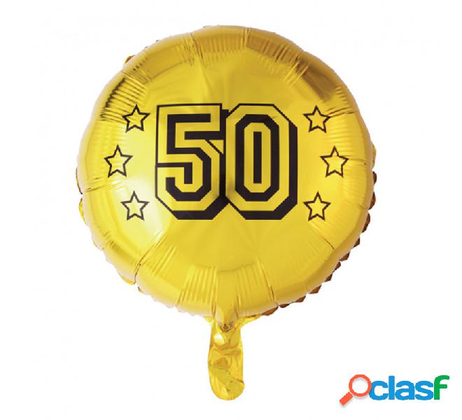 Globo de Foil Redondo 50 Aniversario de 45 cm