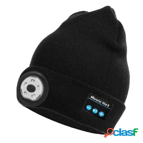 Gorra de música BT inalámbrica Sombrero iluminado por LED