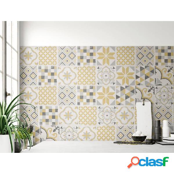 Grosfillex Baldosa de pared Accent 9 uds amarillo andaluz