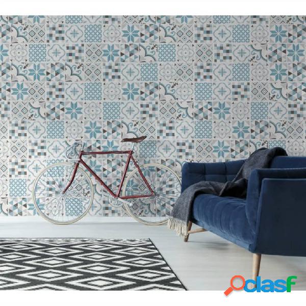 Grosfillex Baldosa de pared Accent 9 uds azul andaluz