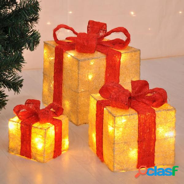 HI Cajas regalo navideñas decorativas iluminación LED 3