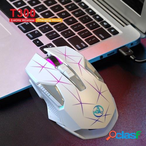 HXSJ T300 2.4G Ratón inalámbrico Ratón ergonómico 3 DPI