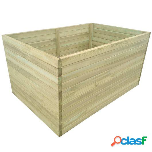 Jardinera de madera de pino impregnada 100x100x77 cm