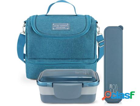 Juego de Bolsa Térmica y Fiambrera JACKI DESIGN SET001-AZ