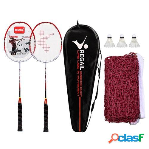 Juego de raquetas de bádminton para 2 jugadores con bolsa