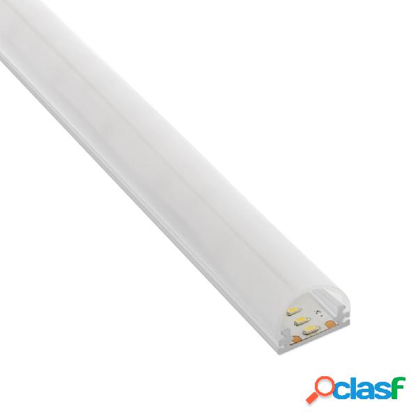 Kit - perfil aluminio lua para tiras led 1 metro